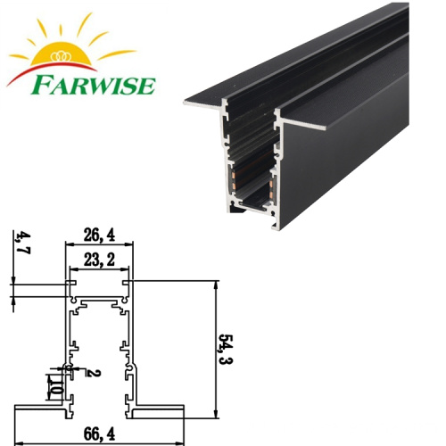 DC48V Dali dimmable embedded wall magnet track lighting